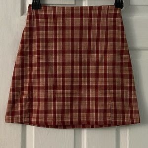 john galt brandy melville plaid skirt